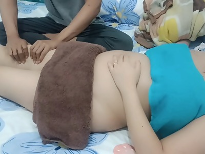 Beautiful Tired Massaging